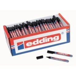 Edding 361 Whiteboard Marker Pens Black, Fine Tip - Pack Of 200