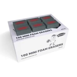 Show-me Mini Foam Board Eraser - Grey - Pack Of 100