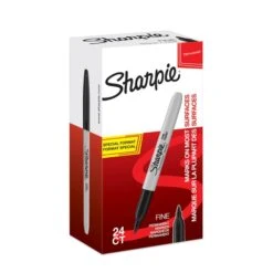 Sharpie® Permanent Markers - Fine Tip - Black - Pack Of 20 (+4 FREE)