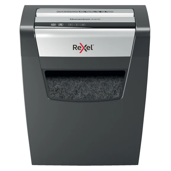 Rexel Momentum X410 Cross Cut Shredder - Each 1 Rexel Momentum X410 Cross Cut Shredder - Each