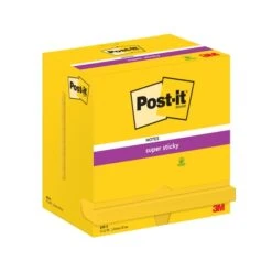 Post-it® Super Sticky Notes - Canary Yellow - 76 X 127mm - Pack Of 12