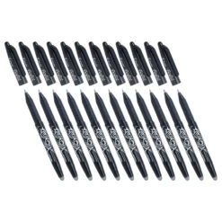 Pilot FriXion Erasable Rollerball Pen - Black - Pack Of 12