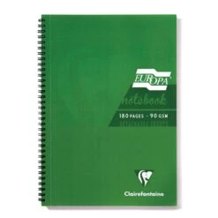 Clairefontaine Europa Notebooks - Green - A4 - Pack Of 5