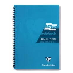 Clairefontaine Europa Notebooks - Turquoise - A4 - Pack Of 5