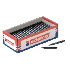 Edding 366 Mini Whiteboard Marker Black, Bullet Tip - Pack Of 100 -Organized Desk Outlet Store J77081 TD457211 001