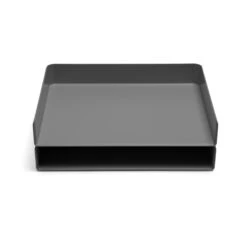 Dark Gray Landscape Letter Tray -Organized Desk Outlet Store Landscape Letter Tray Dark Gray PDP 2 lpr