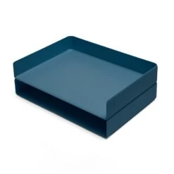 Slate Blue Landscape Letter Tray 7 Slate Blue Landscape Letter Tray -Organized Desk Outlet Store Landscape Letter Tray Slate PDP 3 lpr