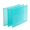 Large Aqua Zip Folios, Set Of 3