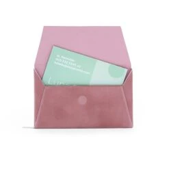 Dusty Rose Velvet Card Case -Organized Desk Outlet Store Velvet Card Case Dusty Rose PDP 04