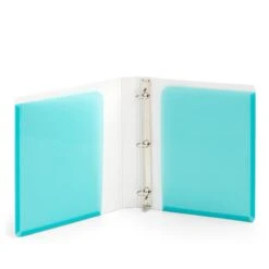 Aqua 1" Pocket Binder -Organized Desk Outlet Store pdp 1 pocket binders 62 lpr