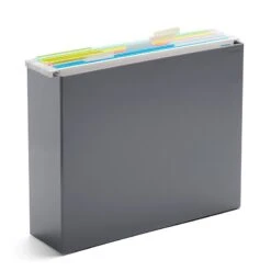 Dark Gray File Box -Organized Desk Outlet Store pdp file box 0749 lpr