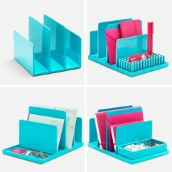 White Fin File Sorter -Organized Desk Outlet Store pdp fin file sorter aqua quad lpr updated 1
