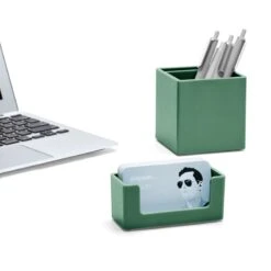 Sage Business Card Holder -Organized Desk Outlet Store poppin sage business card holder PDP 02