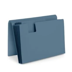Slate Blue Accordion File -Organized Desk Outlet Store poppin slate blue accordion file PDP 02