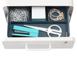 Slate Blue Drawer Organizer -Organized Desk Outlet Store poppin slate blue drawer organizer 3