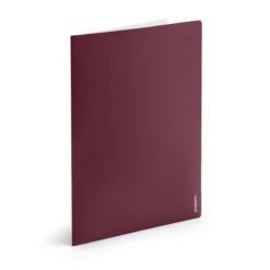 Wine + Light Gray 2-Pocket Poly Folder -Organized Desk Outlet Store poppin wine light gray 2 pocket poly folder PDP 01