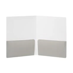 Wine + Light Gray 2-Pocket Poly Folder