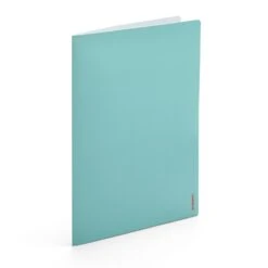 Aqua + Light Gray 2-Pocket Poly Folder -Organized Desk Outlet Store product paper pocket folder aqua 01 a