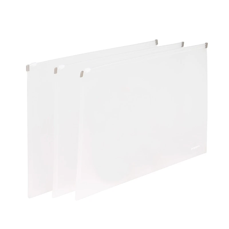 Clear Large Zip Folios, Set Of 3 3 Clear Large Zip Folios, Set Of 3 - Image 3